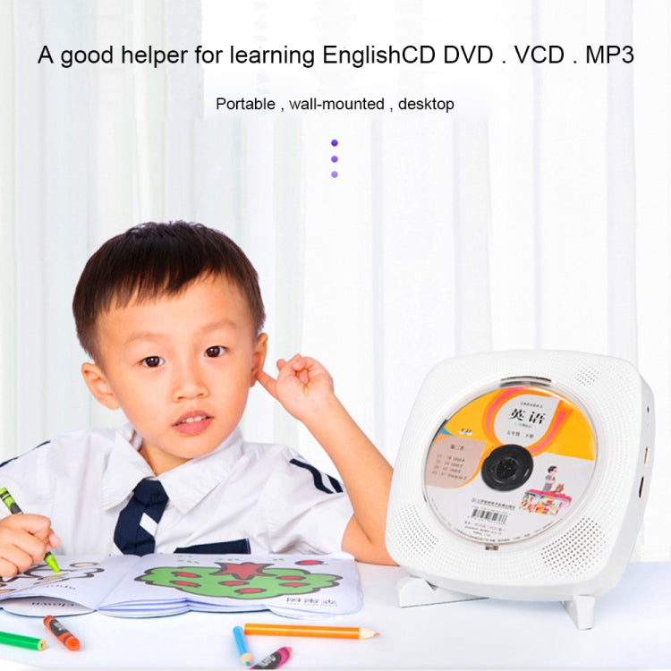 Kecag KC-609 Wall Mounted Home DVD Player Bluetooth CD Player, Specification:CD Version +Not Connected to TV + Charging Version(White) - free shipping - PMC Jewellery - Order now!