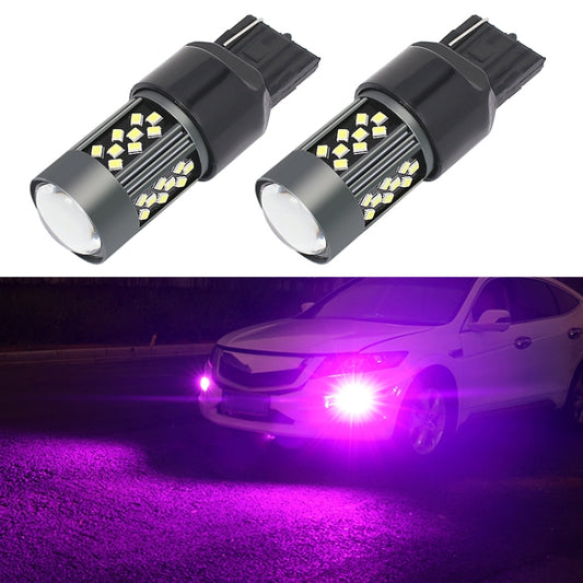 1 Pair 7440 12V 7W Strobe Car LED Fog Light(Purple Light) - Fog / Driving Lights by PMC Jewellery | Online Shopping South Africa | PMC Jewellery | Buy Now Pay Later Mobicred