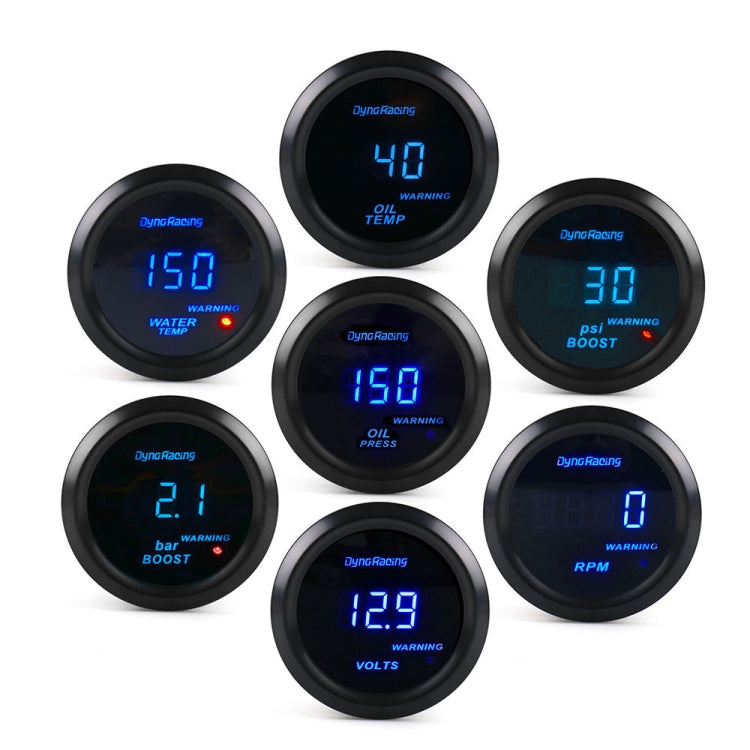 Car Modified 12V Universal 52mm Blue Light Digital Display Meter, Style:Voltmeter - Car Modification by PMC TechLife | Online Shopping South Africa | PMC TechLife | Buy Now Pay Later Mobicred