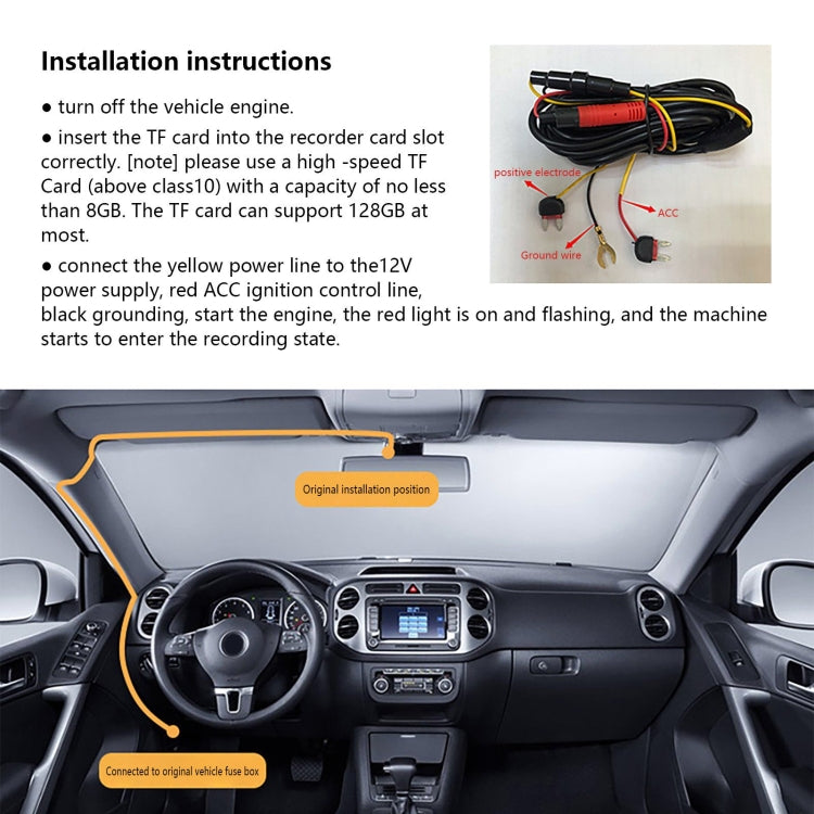 2K Single Camera HD Night Vision WiFi Car Dash Cam Driving Recorder - Car DVRs by PMC TechLife | Online Shopping South Africa | PMC TechLife | Buy Now Pay Later Mobicred