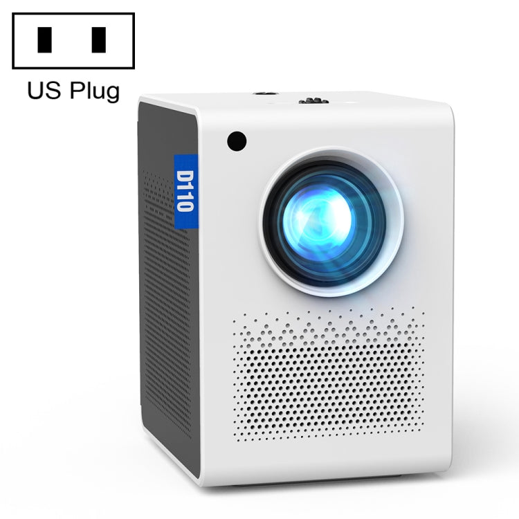 D110 180 ANSI Lumens Mini LED+LCD Smartphone Wireless Screen Mirroring Projector, Plug Type:US Plug(White) - Mini Projector by PMC Jewellery | Online Shopping South Africa | PMC Jewellery | Buy Now Pay Later Mobicred