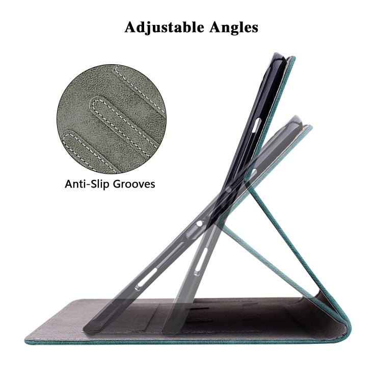 For Nokia T10 Tiger Pattern PU Tablet Case(Dark Green) - Nokia by PMC TechLife | Online Shopping South Africa | PMC TechLife | Buy Now Pay Later Mobicred