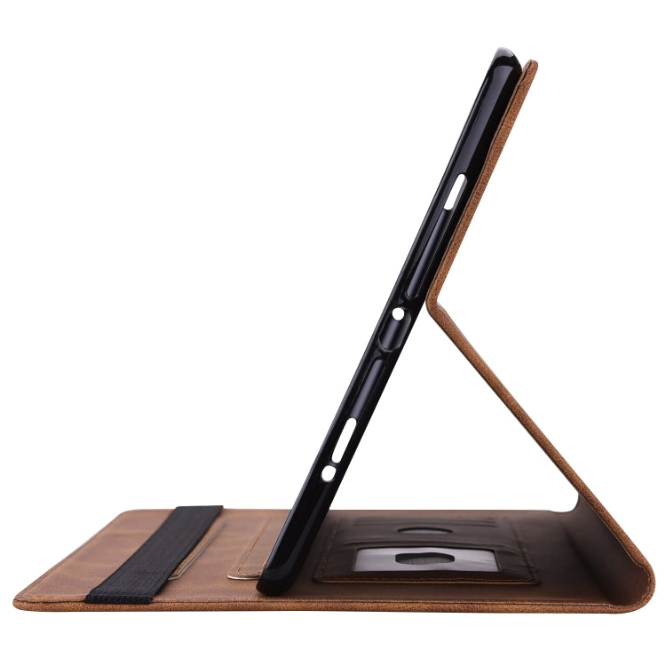 For Nokia T10 Butterfly Flower Embossed Leather Tablet Case(Brown) - Nokia by PMC TechLife | Online Shopping South Africa | PMC TechLife | Buy Now Pay Later Mobicred