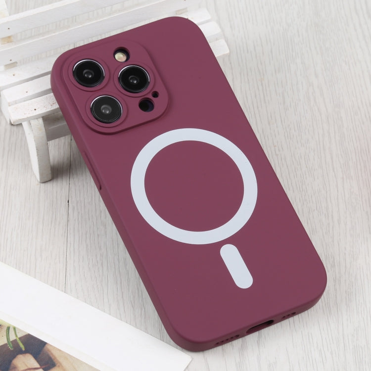 For iPhone 14 Pro Max Liquid Silicone Magsafe Phone Case (Wine Red) - iPhone 14 Pro Max Cases by PMC TechLife | Online Shopping South Africa | PMC TechLife