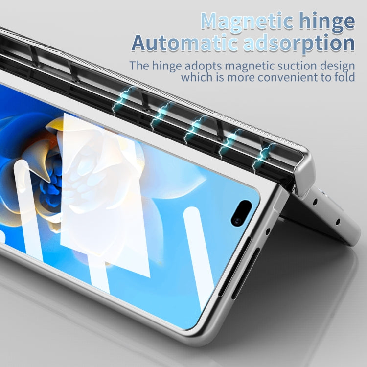 For Huawei Mate X2 Electroplating Hinged Folding Phone Case with S Pen Fold Edtion(Silver) - Huawei Cases by PMC TechLife | Online Shopping South Africa | PMC TechLife | Buy Now Pay Later Mobicred