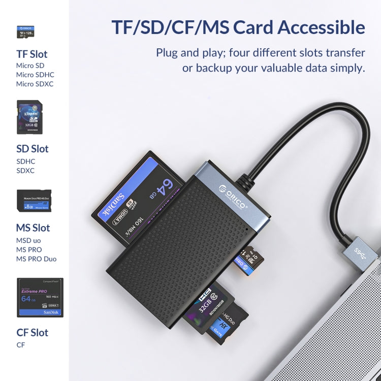 ORICO CL4T-C3 4-in-1 Simultaneously Type-C Multifunction Card Reader(Black) - free shipping - PMC Jewellery - Order now!