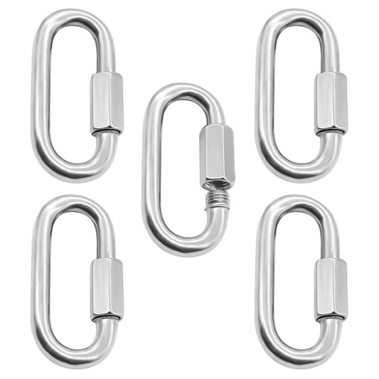 5 PCS 3.5mm 304 Stainless Steel Quick Connect Ring Runway Buckle - Hooks by PMC Jewellery | Online Shopping South Africa | PMC Jewellery | Buy Now Pay Later Mobicred