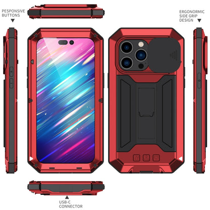 For iPhone 14 Pro R-JUST Shockproof Life Waterproof Dust-proof Case(Red) - iPhone 14 Pro Cases by R-JUST | Online Shopping South Africa | PMC Jewellery | Buy Now Pay Later Mobicred