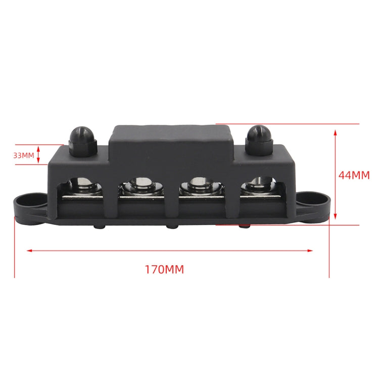 Black M10 Stud RV Ship High Current Power Distribution Terminal Block with Accessories - Fuse by PMC TechLife | Online Shopping South Africa | PMC TechLife | Buy Now Pay Later Mobicred