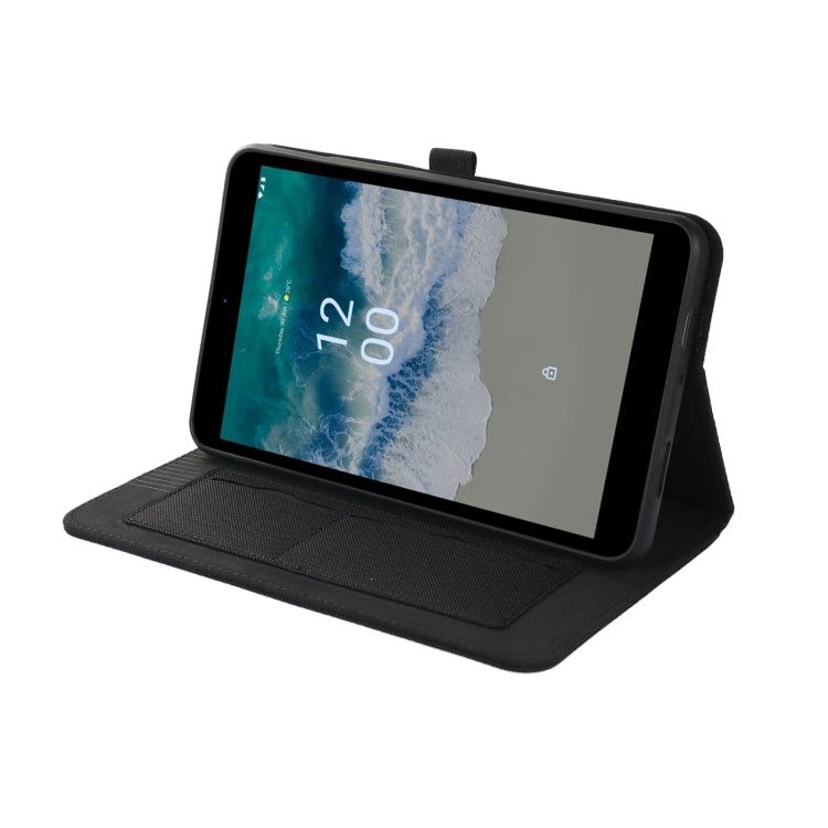 For Nokia T10 Fabric PU + TPU Flip Tablet Leather Case(Black) - Nokia by PMC TechLife | Online Shopping South Africa | PMC TechLife