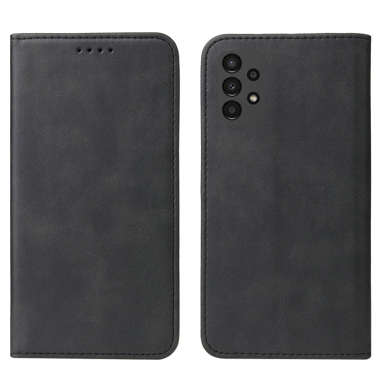For Samsung Galaxy A13 4G Magnetic Closure Leather Phone Case(Black) - Galaxy Phone Cases by PMC TechLife | Online Shopping South Africa | PMC TechLife