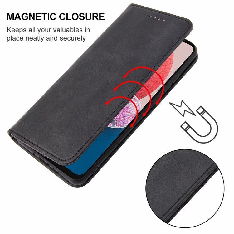 For Samsung Galaxy A13 4G Magnetic Closure Leather Phone Case(Black) - Galaxy Phone Cases by PMC TechLife | Online Shopping South Africa | PMC TechLife