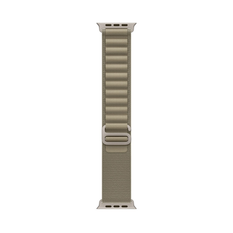 Nylon Loop Watch Band For Apple Watch Ultra & Ultra 2 49mm / Series 9&8&7 45mm / SE 2&6&SE&5&4 44mm(Olive) - Watch Bands by PMC Jewellery | Online Shopping South Africa | PMC Jewellery | Buy Now Pay Later Mobicred