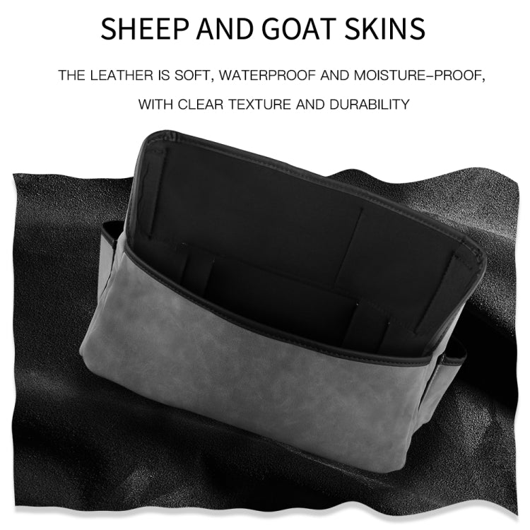Car Center Console Hanging Bag Sheepskin Leather Storage Bag(Blue) - Seat Accessories by PMC TechLife | Online Shopping South Africa | PMC TechLife | Buy Now Pay Later Mobicred