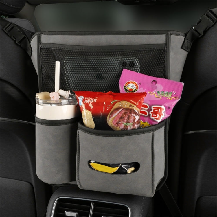 Car Center Console Hanging Bag Sheepskin Leather Storage Bag(Blue) - Seat Accessories by PMC TechLife | Online Shopping South Africa | PMC TechLife | Buy Now Pay Later Mobicred