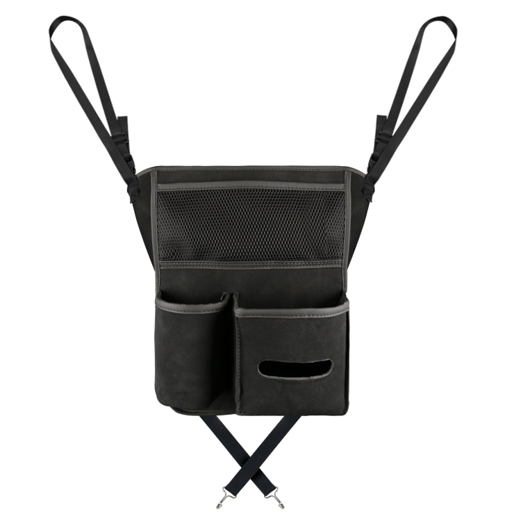 Car Center Console Hanging Bag Sheepskin Leather Storage Bag(Black) - Seat Accessories by PMC TechLife | Online Shopping South Africa | PMC TechLife | Buy Now Pay Later Mobicred