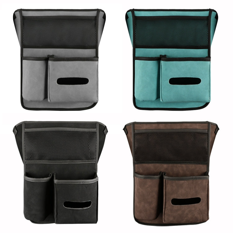 Car Center Console Hanging Bag Sheepskin Leather Storage Bag(Brown) - Seat Accessories by PMC TechLife | Online Shopping South Africa | PMC TechLife | Buy Now Pay Later Mobicred