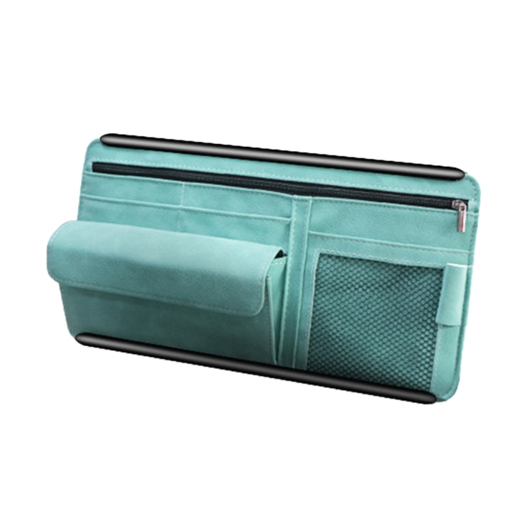 Car Sun Viso Sheepskin Leather Storage Bag(Blue) - Stowing Tidying by PMC TechLife | Online Shopping South Africa | PMC TechLife | Buy Now Pay Later Mobicred