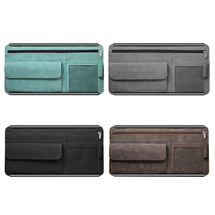 Car Sun Viso Sheepskin Leather Storage Bag(Grey) - Stowing Tidying by PMC TechLife | Online Shopping South Africa | PMC TechLife | Buy Now Pay Later Mobicred