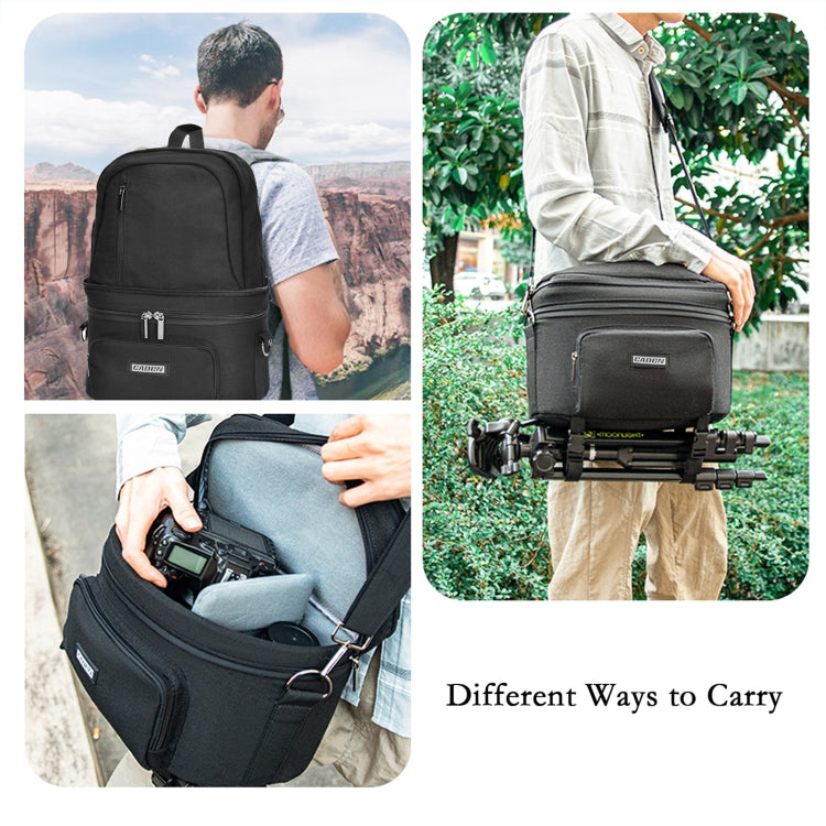 CADeN D30 Detachable Dual Uses Professional SLR Camera Backpack Shockproof Bags(Black) - free shipping - PMC TechLife - Order now!