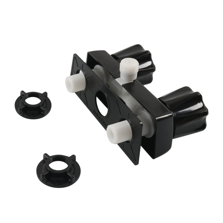 A7616-02 Dual Knob RV Shower Faucet Valve Diverter(Black) - Others by PMC TechLife | Online Shopping South Africa | PMC TechLife | Buy Now Pay Later Mobicred