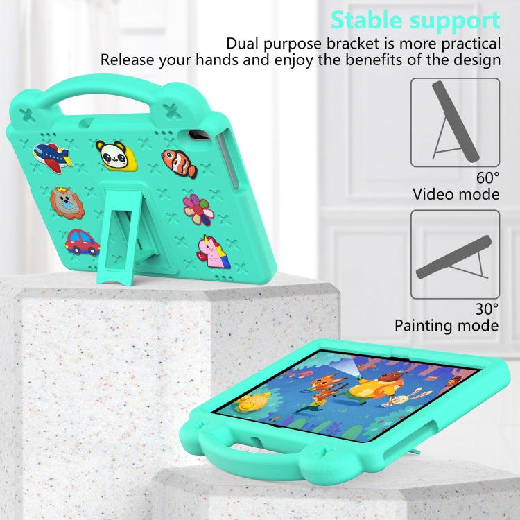 For Lenovo Tab M10 X605 / X505 / Tab P10 X705 Handle Kickstand Children EVA Shockproof Tablet Case(Mint Green) - Lenovo by PMC TechLife | Online Shopping South Africa | PMC TechLife | Buy Now Pay Later Mobicred