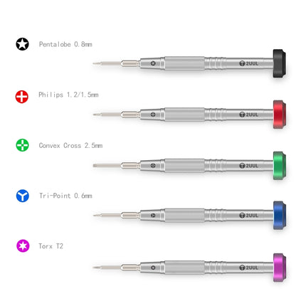 2UUL Convex Cross 2.5mm Colorful Flyshaft Screwdriver - Screwdriver by 2UUL | Online Shopping South Africa | PMC Jewellery | Buy Now Pay Later Mobicred