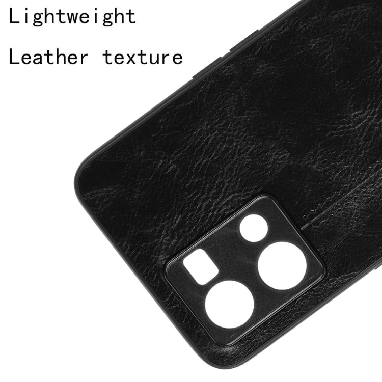 For OPPO Reno7 4G Sewing Cow Pattern Skin PC + PU + TPU Case(Black) - OPPO Cases by PMC TechLife | Online Shopping South Africa | PMC TechLife | Buy Now Pay Later Mobicred