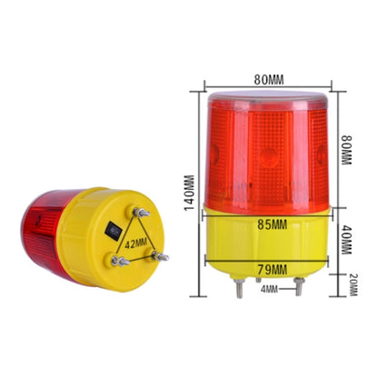 Night Solar Safety Warning Flash Light, Specification:01 Screw Fixed(Yellow) - Warning Lights by PMC Jewellery | Online Shopping South Africa | PMC Jewellery | Buy Now Pay Later Mobicred