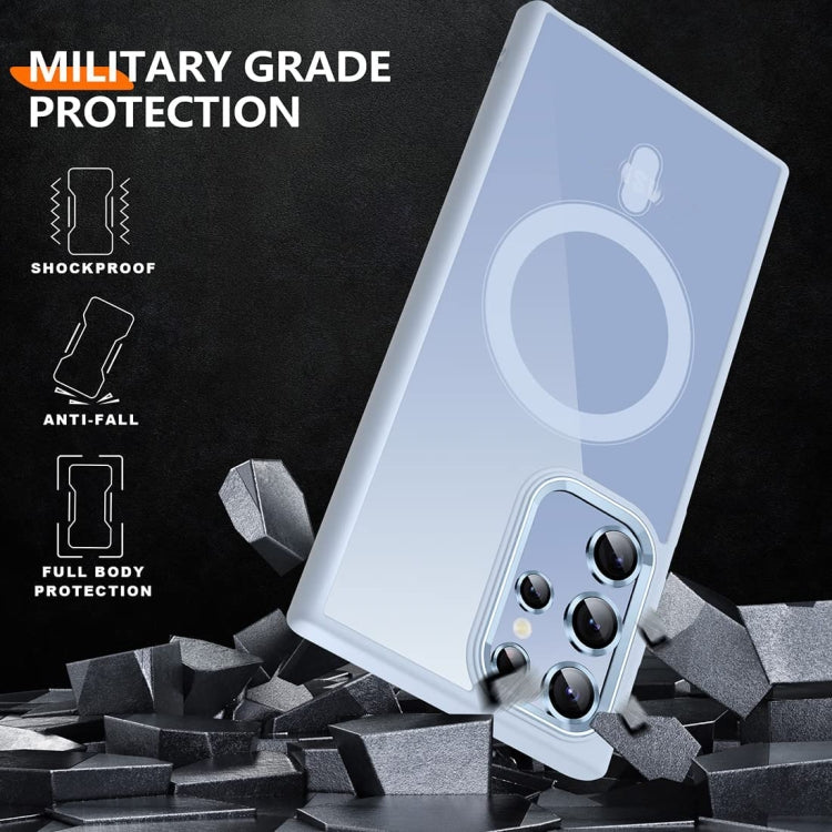 For Samsung Galaxy S22 Ultra Acrylic PC MagSafe Phone Case(Sierra Blue) - Galaxy S22 Ultra 5G Cases by PMC TechLife | Online Shopping South Africa | PMC TechLife