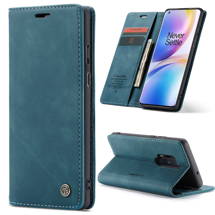 For OnePlus 8 Pro CaseMe Multifunctional Horizontal Flip Leather Case, with Card Slot & Holder & Wallet(Blue) - OnePlus Cases by CaseMe | Online Shopping South Africa | PMC Jewellery | Buy Now Pay Later Mobicred