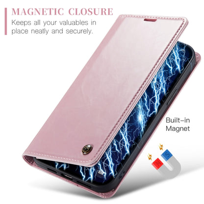 For iPhone 13 Pro CaseMe 003 Crazy Horse Texture Leather Phone Case(Rose Gold) - iPhone 13 Pro Cases by CaseMe | Online Shopping South Africa | PMC Jewellery | Buy Now Pay Later Mobicred