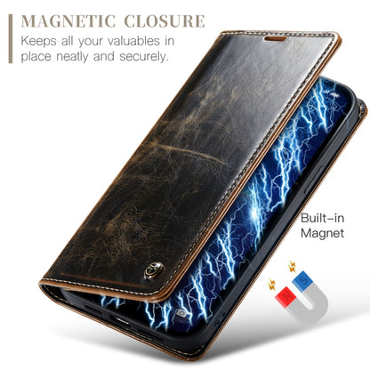 For iPhone 13 Pro Max CaseMe 003 Crazy Horse Texture Leather Phone Case(Coffee) - iPhone 13 Pro Cases by CaseMe | Online Shopping South Africa | PMC Jewellery | Buy Now Pay Later Mobicred