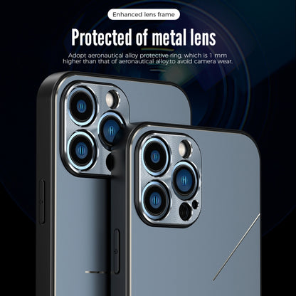For iPhone 14 Pro Max R-JUST RJ52 3-Line Style Metal TPU Shockproof Phone Case(Silver) - iPhone 14 Pro Max Cases by R-JUST | Online Shopping South Africa | PMC Jewellery