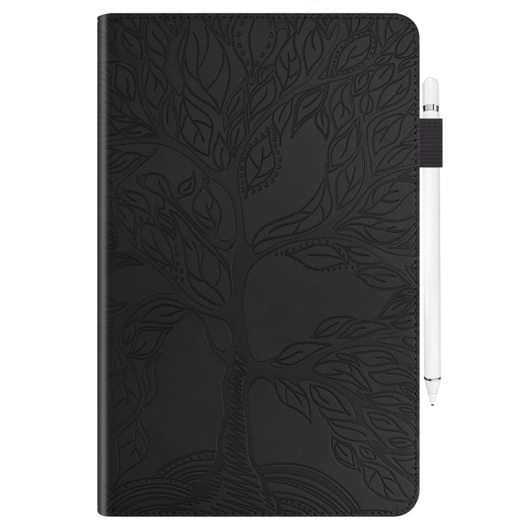For 10 inch Life Tree Pattern Flip Universal Leather Tablet Case(Black) - 10 - 11 inch by PMC TechLife | Online Shopping South Africa | PMC TechLife | Buy Now Pay Later Mobicred