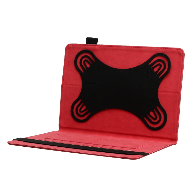 For 10 inch Life Tree Pattern Flip Universal Leather Tablet Case(Red) - 10 - 11 inch by PMC TechLife | Online Shopping South Africa | PMC TechLife | Buy Now Pay Later Mobicred