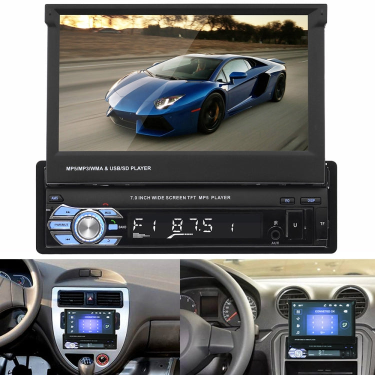 9601 7 inch Car Electric Retractable MP5 Player Supports Bluetooth Hand-free Calling Reverse - Car MP3 & MP4 & MP5 by PMC Jewellery | Online Shopping South Africa | PMC Jewellery | Buy Now Pay Later Mobicred