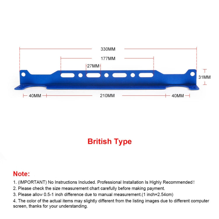 British 330mm Car Engine Oil Cooler Mounting Bracket Kit(Blue) - Engine Fittings by PMC Jewellery | Online Shopping South Africa | PMC Jewellery | Buy Now Pay Later Mobicred