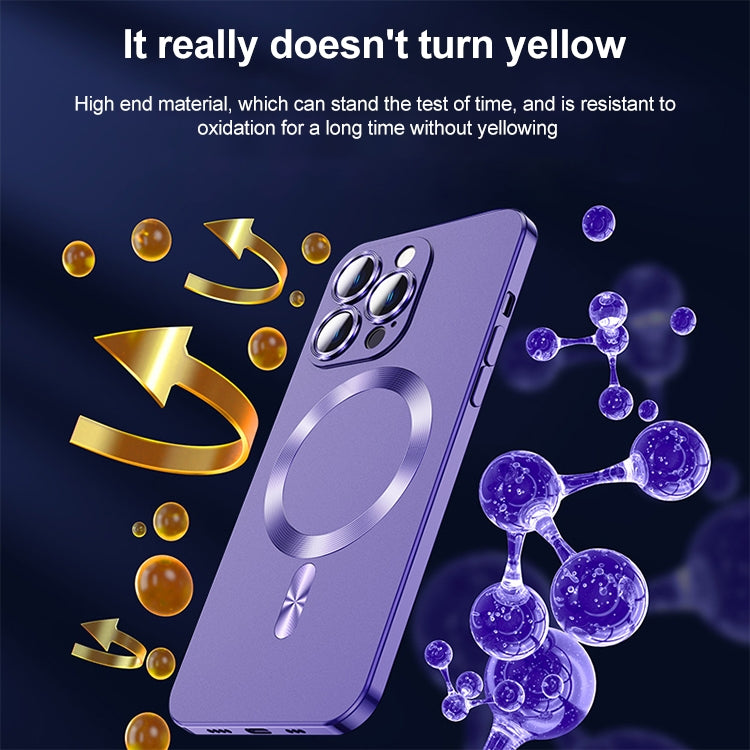 For iPhone 14 Plus Liquid Lens Protector Magsafe Phone Case(Dark Purple) - iPhone 14 Plus Cases by PMC TechLife | Online Shopping South Africa | PMC TechLife