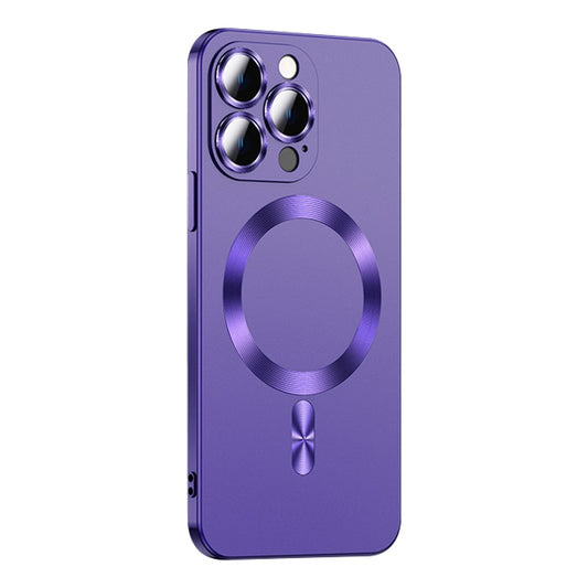 For iPhone 14 Pro Liquid Lens Protector Magsafe Phone Case(Dark Purple) - iPhone 14 Pro Cases by PMC Jewellery | Online Shopping South Africa | PMC Jewellery