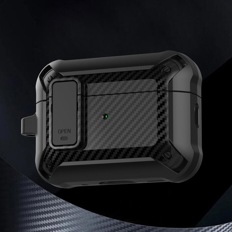 For AirPods Pro 2 Bumblebee Carbon Fiber Earphone Protective Case(Black) - For AirPods Pro 2 by PMC Jewellery | Online Shopping South Africa | PMC Jewellery | Buy Now Pay Later Mobicred
