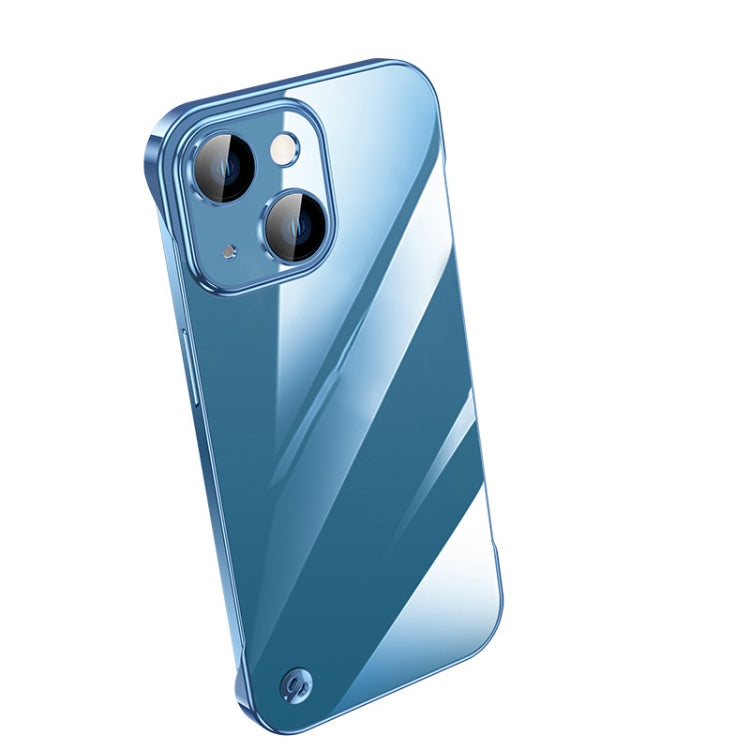 For iPhone 14 Plus Electroplating Frameless Clear PC Phone Case(Sierra Blue) - iPhone 14 Plus Cases by PMC Jewellery | Online Shopping South Africa | PMC Jewellery | Buy Now Pay Later Mobicred