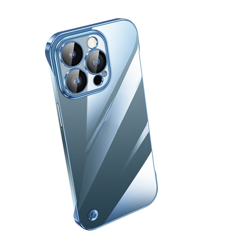 For iPhone 13 Pro Max Electroplating Frameless Clear PC Phone Case(Sierra Blue) - free shipping - PMC Jewellery - Order now!