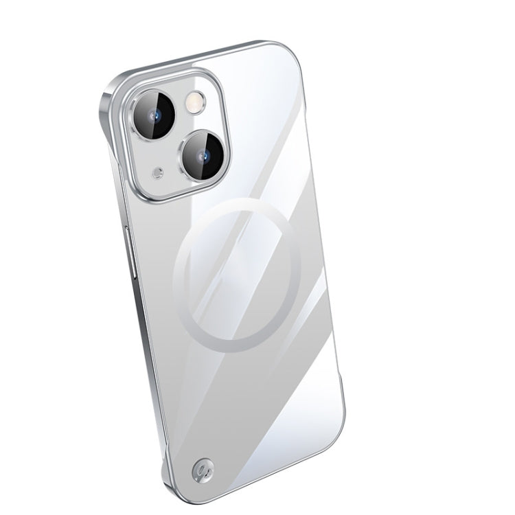 For iPhone 14 Electroplating Frameless Magsafe Magnetic PC Phone Case(Silver) - iPhone 14 Cases by PMC Jewellery | Online Shopping South Africa | PMC Jewellery | Buy Now Pay Later Mobicred