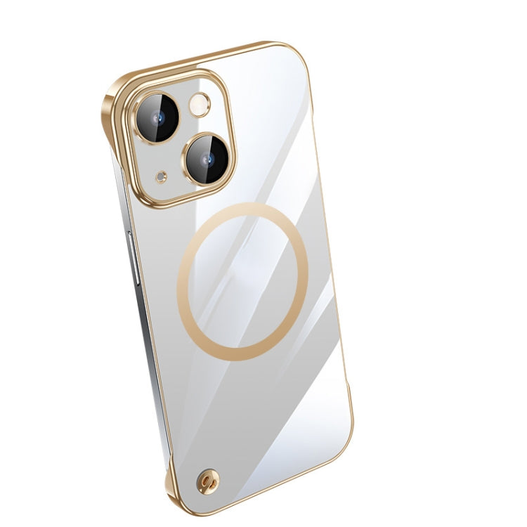 For iPhone 13 Electroplating Frameless Magsafe Magnetic PC Phone Case(Gold) - iPhone 13 Cases by PMC Jewellery | Online Shopping South Africa | PMC Jewellery | Buy Now Pay Later Mobicred