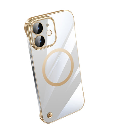 For iPhone 12 Electroplating Frameless Magsafe Magnetic PC Phone Case(Gold) - iPhone 12 / 12 Pro Cases by PMC Jewellery | Online Shopping South Africa | PMC Jewellery | Buy Now Pay Later Mobicred