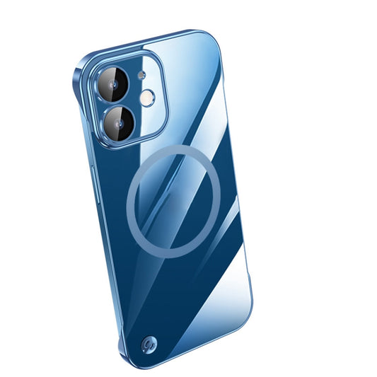 For iPhone 12 Electroplating Frameless Magsafe Magnetic PC Phone Case(Sierra Blue) - iPhone 12 / 12 Pro Cases by PMC Jewellery | Online Shopping South Africa | PMC Jewellery | Buy Now Pay Later Mobicred