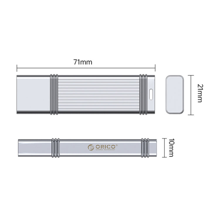 ORICO 32GB USB-A USB3.2 Gen1 USB Flash Drive, Read 260MB/s, Write 50MB/s (Silver) - USB Flash Drives by ORICO | Online Shopping South Africa | PMC Jewellery | Buy Now Pay Later Mobicred