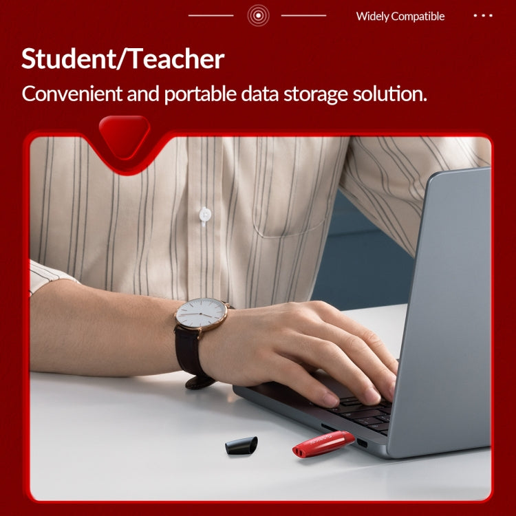 ORCIO USB3.0 U Disk Drive, Read: 100MB/s, Write: 15MB/s, Memory:128GB, Port:USB-A(Red) - free shipping - PMC Jewellery - Order now!