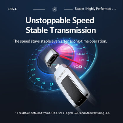 ORICO USB Flash Drive, Read: 260MB/s, Write: 70MB/s, Memory:256GB, Port:USB-A(Silver) - USB Flash Drives by ORICO | Online Shopping South Africa | PMC Jewellery | Buy Now Pay Later Mobicred